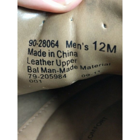 Dockers Mens 12M Black Bicycle Toe Leather Lace Up - Picture 9 of 10